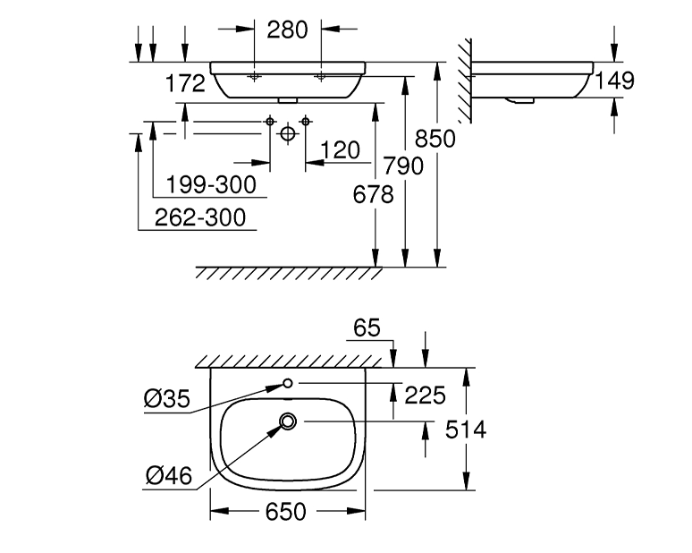 Chậu treo tường Grohe Euro Ceramic 39323000