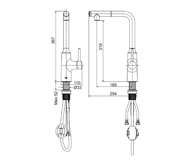 Vòi bếp nóng lạnh Inax SFV-907SX