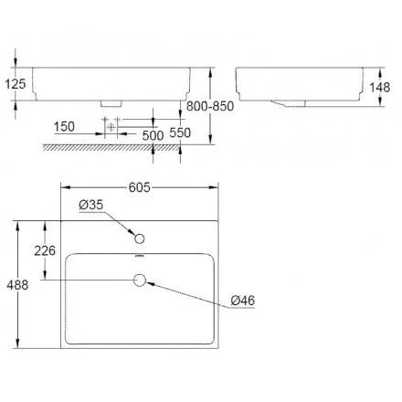 Chậu đặt bàn Grohe Eurocube 39234000