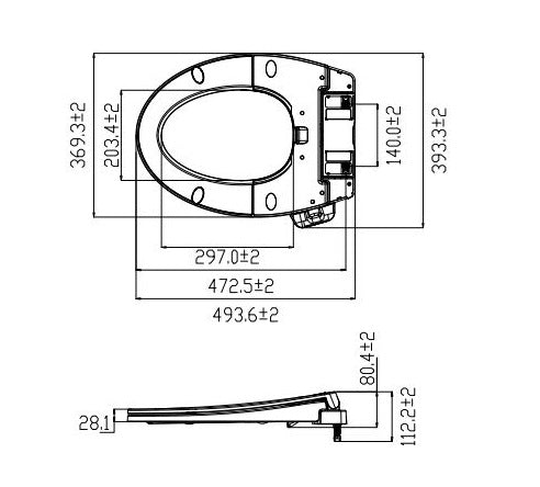 Bàn cầu hai khối+nắp rửa thông minh American Standard VF-2397SW