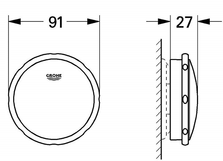 Nắp xả tràn bồn tắm Grohe Talento 19025000