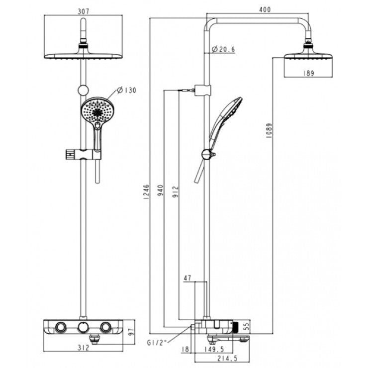 Bộ sen cảm biến nhiệt American Standard WF-4956