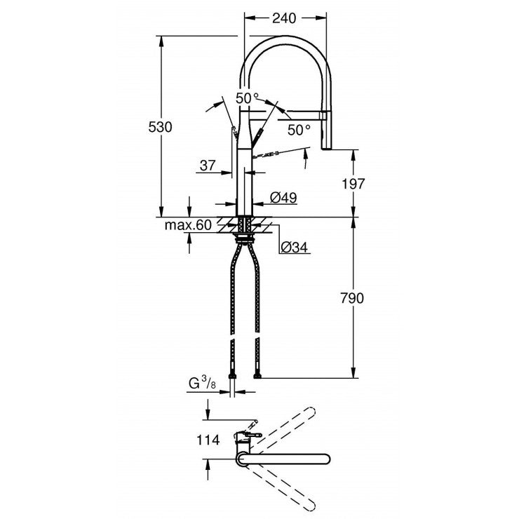 Vòi bếp Grohe Essence 30294000