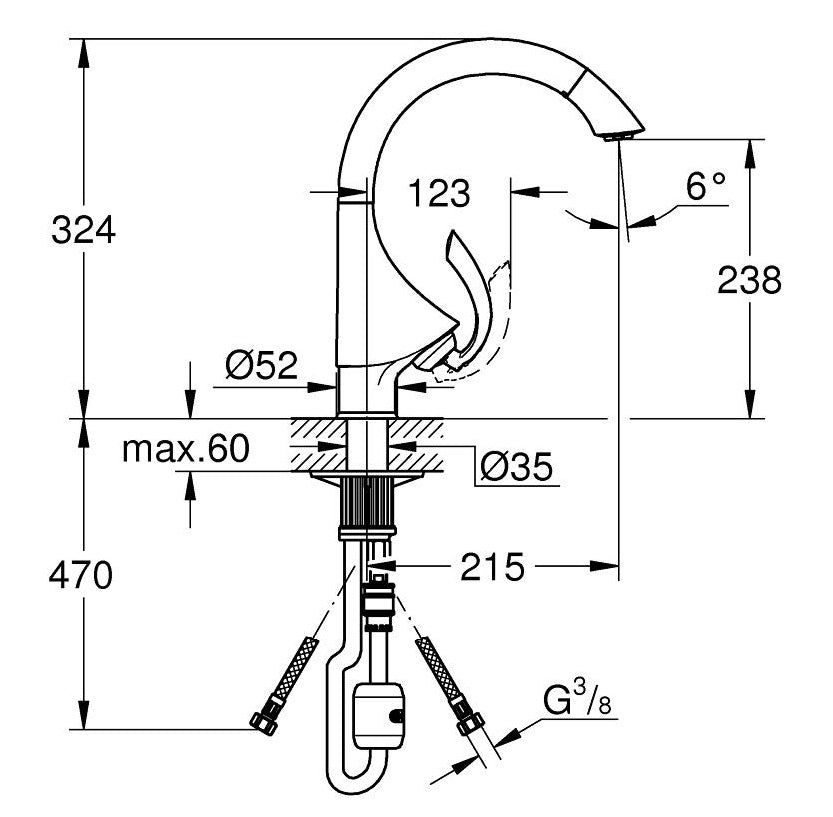 Vòi bếp Grohe K4 33786000