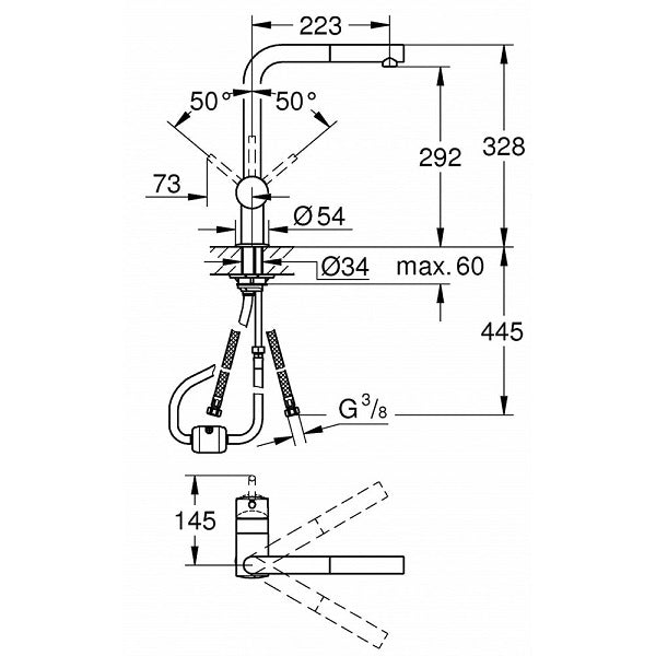 Vòi bếp Grohe Minta 32168000