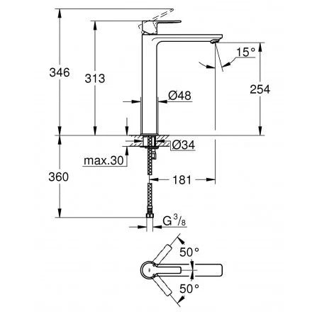 Vòi chậu Grohe Lineare 23405001 XL-SIZE