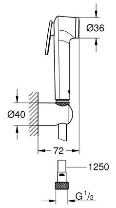 Bộ dây xịt Grohe 27513000