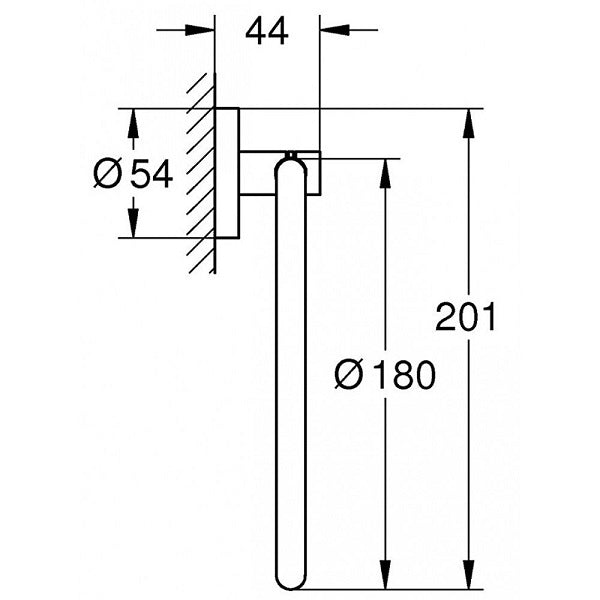 Móc khăn Grohe Essentials 40365001