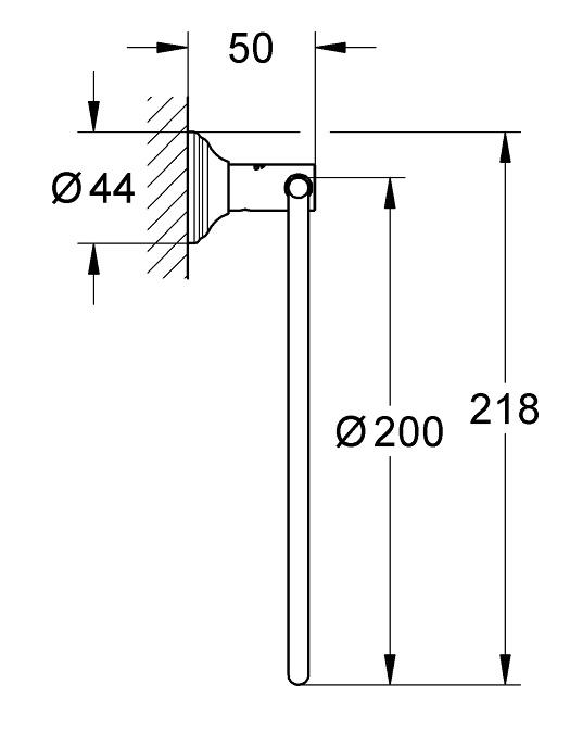 Vòng treo khăn Grohe Essentials 40655001