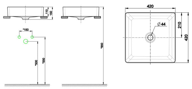 Chậu rửa đặt bàn American Standard WP-F411