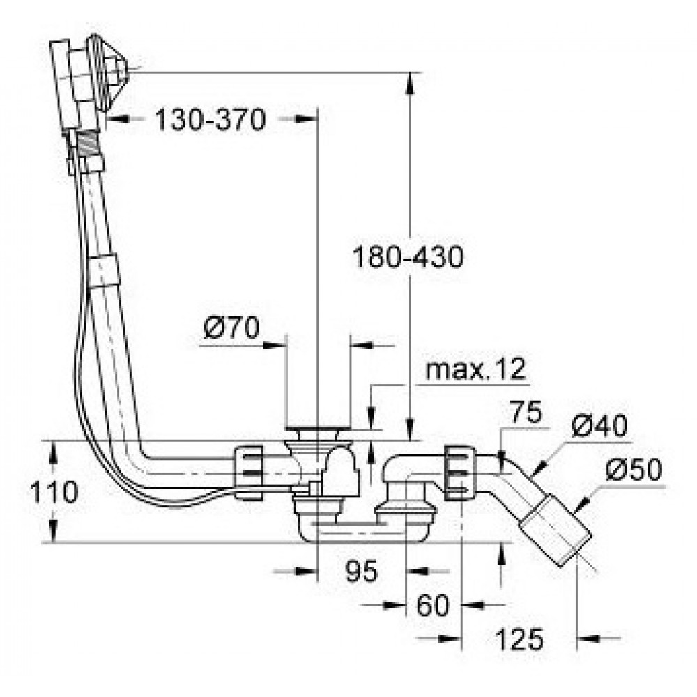 Bộ xả bồn tắm Grohe Talento 28943000