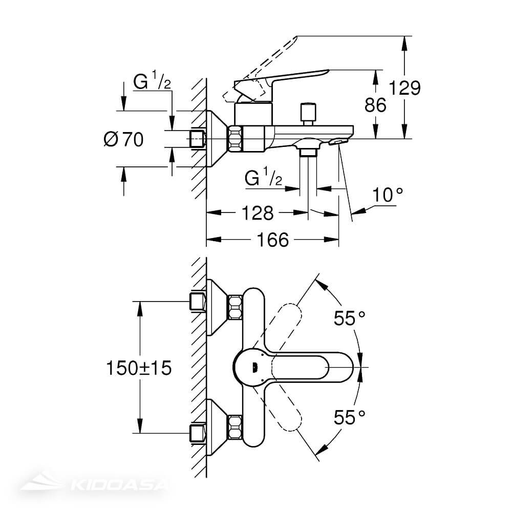 Bộ trộn nổi Grohe BauEdge 23605000