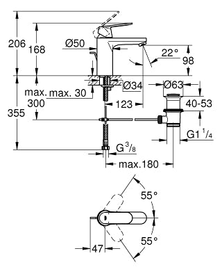 Vòi chậu Grohe Eurosmart 20197000 M-SIZE