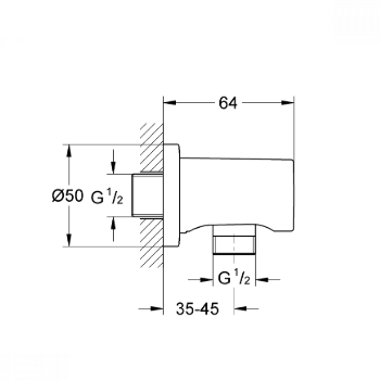 Đầu nối ra nước Grohe Rainshower 27057000