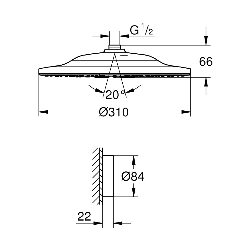 Bát sen Grohe RSH Smartconnect 310 26641000