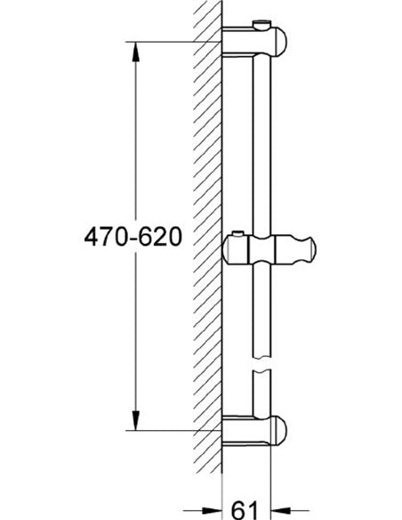 Thanh trượt + Gát sen Grohe Euphoria  27499000