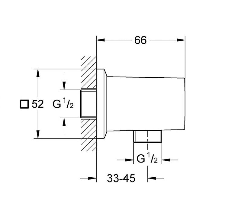 Đầu nối ra nước Grohe Allure Brilliant 27707000