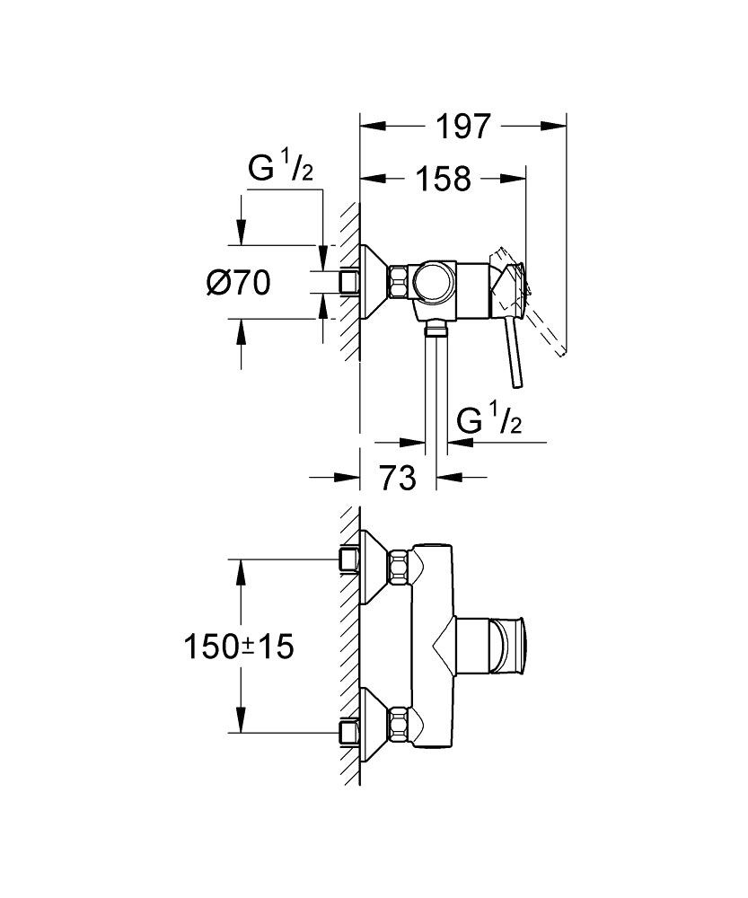 Bộ trộn nhiệt Grohe BauClassic 32867000