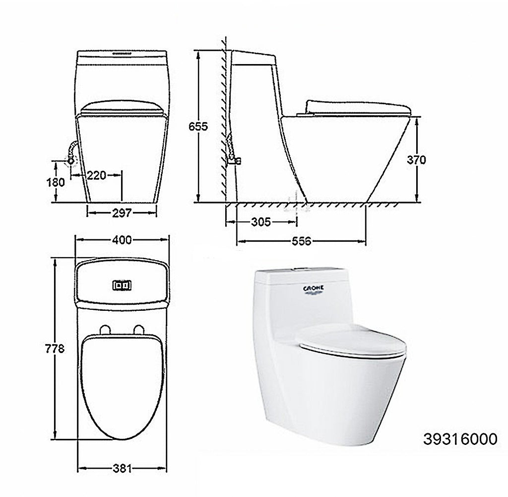 Bàn cầu đặt sàn Grohe Projectline 39316000