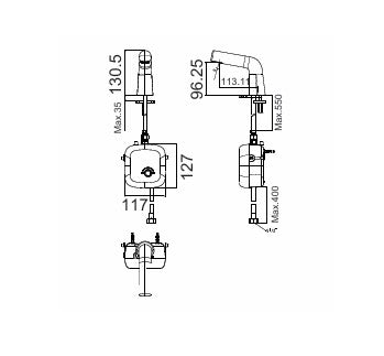 Vòi chậu cảm ứng lạnh American Standard AccuFlo WF-3007 (1130070000)