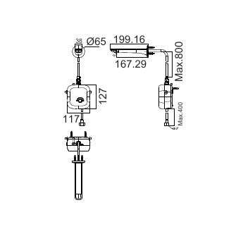 Vòi chậu cảm ứng gắn tường American Standard WF-3041 (1130410000) Size M