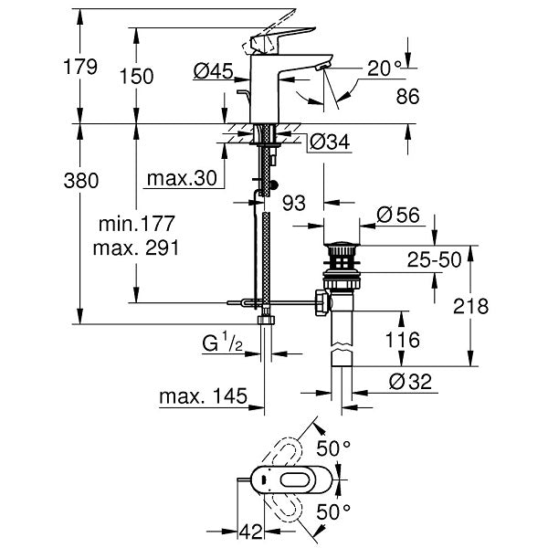 Vòi chậu Grohe BauLoop 32814000