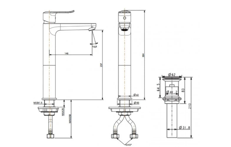 Vòi chậu nóng lạnh American Standard WF-0703