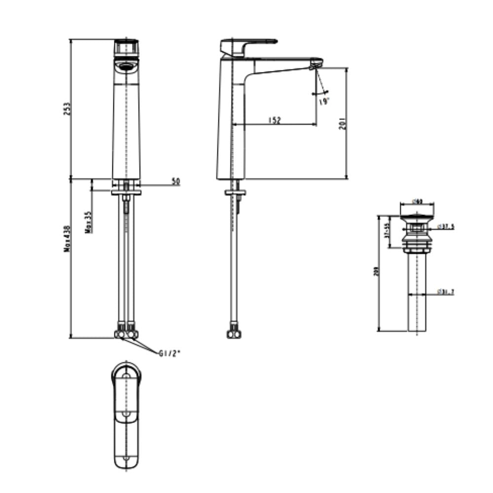 Vòi chậu nóng lạnh American Standard Loven WF-1M02