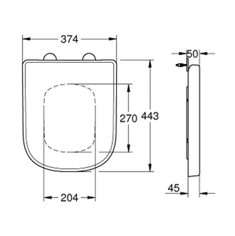 Nắp bồn cầu Grohe Euro Ceramic 39330000