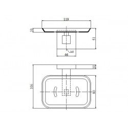 Kệ đựng xà phòng BAO BNV06