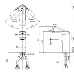 Vòi chậu nóng lạnh Inax LFV-632S