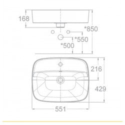 Chậu rửa đặt bàn American WP-0618