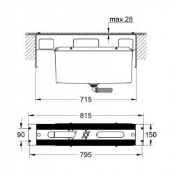 Bộ âm 4/5 lỗ sen xả bồn tắm Grohe 29037000