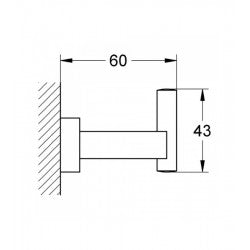 Móc áo Grohe Essentials Cube 40511001