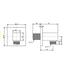 Co nối vuông American Standard FFAS9142