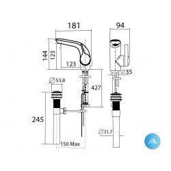 Vòi chậu nóng lạnh American Standard WF-6801