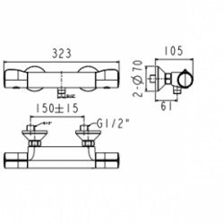 Vòi điều chỉnh nhiệt độ American Standard WF-4950