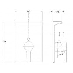 Vòi sen tắm âm tường American Standard WF-3922