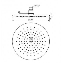 Đầu sen phun mưa tròn American Standard FFASS036