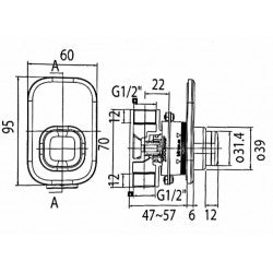 Vòi sen âm tường American Standard WF-T826