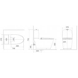 Bàn cầu hai khối INAX S400 AC-832VN/BW1