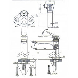 Vòi chậu nóng lạnh Inax LFV-652SH