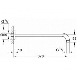 Thanh nối bát sen Grohe 28982000