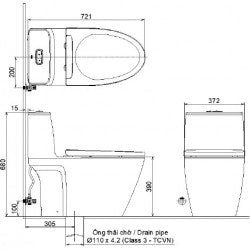 Bồn cầu một khối Inax AC-902VN/BW1