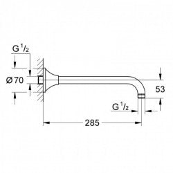 Thanh nối bát sen Grohe 27986IG0