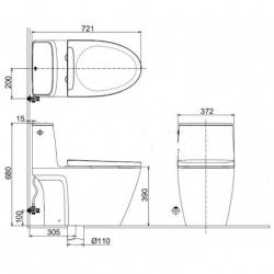 Bồn cầu một khối cảm ứng Inax ACT-902VN