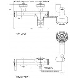 Vòi sen tắm gắn tường American Standard WF-6811
