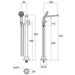 Vòi xả bồn American Standard WF-6816