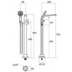 Vòi xả bồn American Standard WF-6816