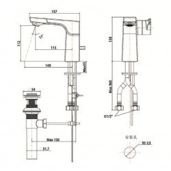 Vòi chậu nóng lạnh American Standard WF-0801